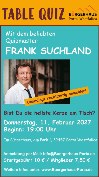 Table Quiz mit Frank Suchland 11.02.2027