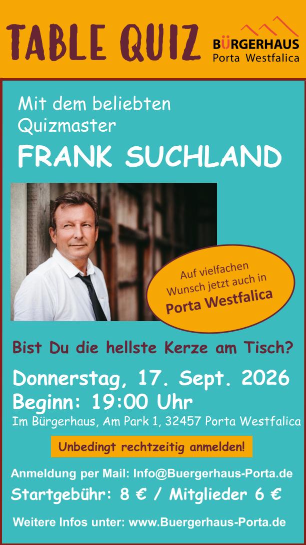 Table Quiz mit Frank September 2026